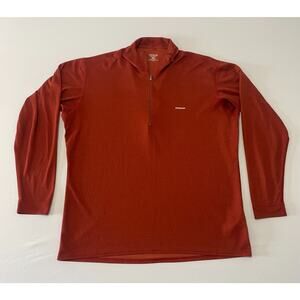 Patagonia Capilene Midweight Capilene Quarter Zip Baselayer Burnt Orange Size L